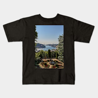 Porto - view towards the Ponte da Arrábida bridge Kids T-Shirt